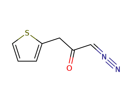Molecular Structure of 194232-37-6 (2-Propanone, 1-diazo-3-(2-thienyl)-)