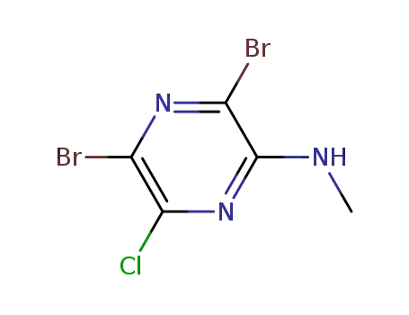 Molecular Structure of 848366-44-9 (3,5-DibroMo-6-chloro-N-Methylpyrazin-2-aMine)