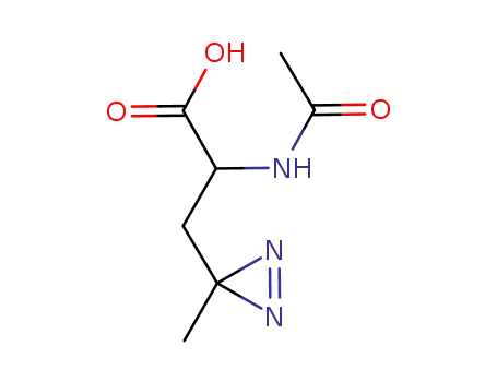 Molecular Structure of 851960-88-8 (3H-Diazirine-3-propanoic  acid,  -alpha--(acetylamino)-3-methyl-)