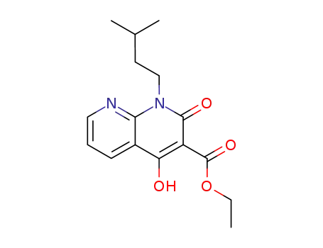 Molecular Structure of 850814-34-5 (ethyl 4-hydroxy-1-isopentyl-2-oxo-1,2-dihydro-1,8-naphthyridine-3-carboxylate)