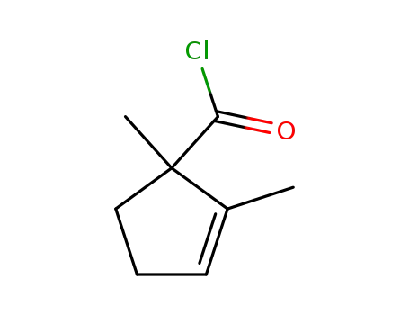 2-Cyclopentene-1-carbonyl chloride, 1,2-dimethyl- (9CI)