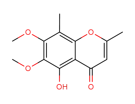 Molecular Structure of 84782-35-4 (5-hydroxy-6,7-dimethoxy-2,8-dimethyl-4H-chromen-4-one)