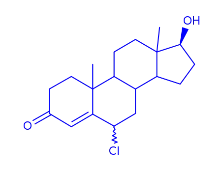 Molecular Structure of 63321-10-8 (6-Chlortestosteron (α,β-Gemisch))