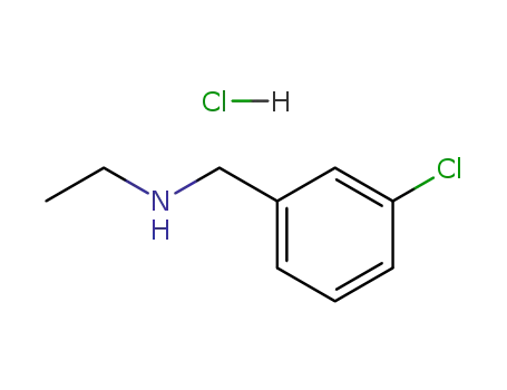 Molecular Structure of 90389-47-2 (Benzenemethanamine, 3-chloro-N-ethyl-)