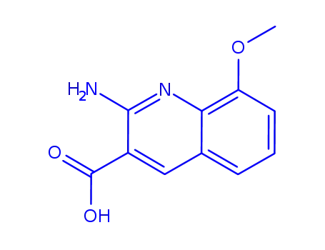 Molecular Structure of 856196-14-0 (2-AMino-8-Methoxy-3-quinolinecarboxylic acid)