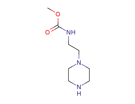 Molecular Structure of 85608-08-8 (Carbamic acid, [2-(1-piperazinyl)ethyl]-, methyl ester (9CI))