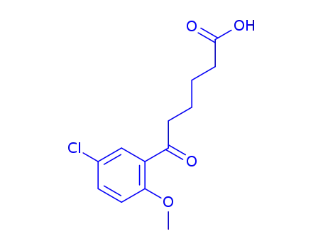 Molecular Structure of 854879-20-2 (6-(5-CHLORO-2-METHOXYPHENYL)-6-OXOHEXANOIC ACID)
