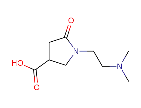 Molecular Structure of 856437-22-4 (1-(2-DIMETHYLAMINO-ETHYL)-5-OXO-PYRROLIDINE-3-CARBOXYLIC ACID)