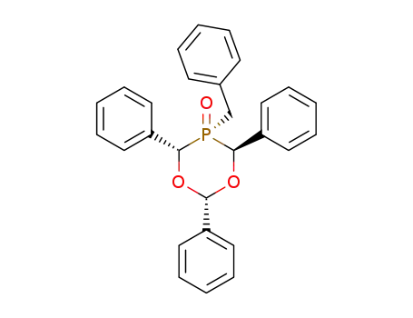 Molecular Structure of 36871-89-3 (5-benzyl-2<i>r</i>,4<i>c</i>,6<i>t</i>-triphenyl-[1,3,5]dioxaphosphinane 5<i>t</i>-oxide)