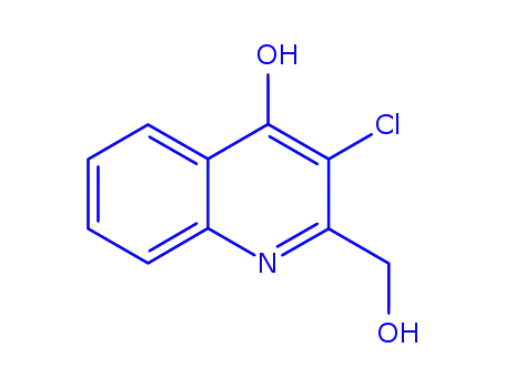 Molecular Structure of 856086-91-4 (2-Quinolinecarbinol,  3-chloro-4-hydroxy-  (3CI))