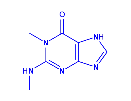 Molecular Structure of 856048-67-4 (6H-Purin-6-one,  1,9-dihydro-1-methyl-2-(methylamino)-)