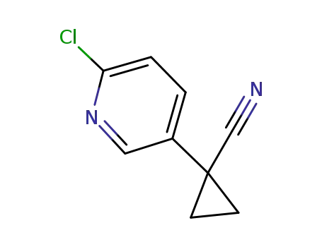 Molecular Structure of 854267-89-3 (1-(6-Chloropyridin-3-yl)cyclopropanecarbonitrile)