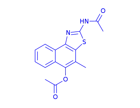 Molecular Structure of 858189-69-2 (Naphtho[1,2-d]thiazol-5-ol,  2-acetamido-4-methyl-,  acetate  (5CI))
