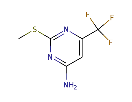 Molecular Structure of 85730-32-1 (2-(Methylsulfanyl)-6-(trifluoromethyl)-4-pyrimidinamine)