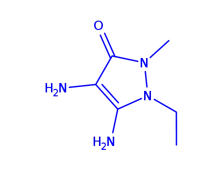 Molecular Structure of 857036-13-6 (3H-Pyrazol-3-one,  4,5-diamino-1-ethyl-1,2-dihydro-2-methyl-)