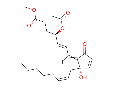 (E)-(R)-4-Acetoxy-7-[(S)-2-hydroxy-2-((Z)-oct-2-enyl)-5-oxo-cyclopent-3-en-(E)-ylidene]-hept-5-enoic acid methyl ester
