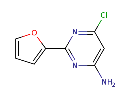 4-PyriMidinaMine, 6-chloro-2-(2-furanyl)-