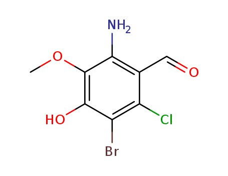 2-amino-5-bromo-6-chloro-4-hydroxy-3-methoxy-benzaldehyde cas  90221-44-6