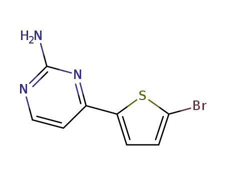 Molecular Structure of 855308-66-6 (4-(5-BROMO-2-THIENYL)-2-PYRIMIDINAMINE)