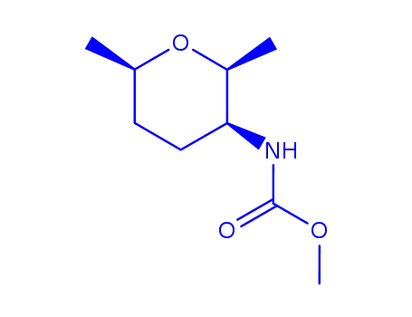 Pyran-3-carbamic  acid,  tetrahydro-2,6-dimethyl-,  methyl  ester  (4CI)