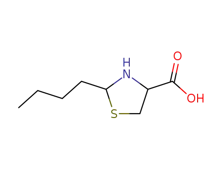 Molecular Structure of 90205-28-0 (2-BUTYL-1,3-THIAZOLIDINE-4-CARBOXYLIC ACID)