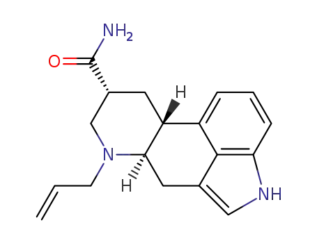 Molecular Structure of 85329-84-6 (6-(2-propenyl)-ergoline-8β-carboxamide)