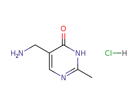 Molecular Structure of 934-25-8 (5-aminomethyl-2-methyl-3<i>H</i>-pyrimidin-4-one; hydrochloride)