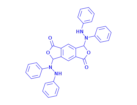Molecular Structure of 857958-34-0 (Terephthalic  acid,  2,5-bis[(1,2-diphenylhydrazino)hydroxymethyl]-,  di--gamma--lactone  (4CI))