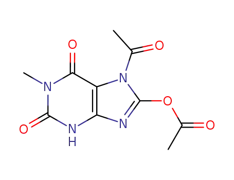 잔틴, 7-아세틸-8-하이드록시-1-메틸-, 아세테이트(3CI)