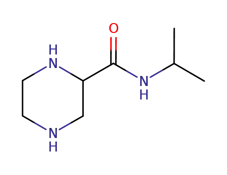 Molecular Structure of 85817-23-8 (2-Piperazinecarboxamide,N-(1-methylethyl)-(9CI))