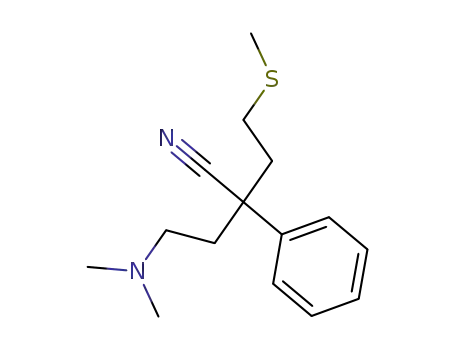 2-(2-Dimethylaminoethyl)-4-methylsulfanyl-2-phenylbutanenitrile