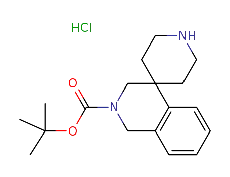 Molecular Structure of 889139-52-0 (SPIRO[ISOQUINOLINE-4(4H),4'-PIPERIDINE]-2(3H)-CARBOXYLIC ACID 1,1-DIMETHYLETHYL ESTER MONOHYDROCHLORIDE)