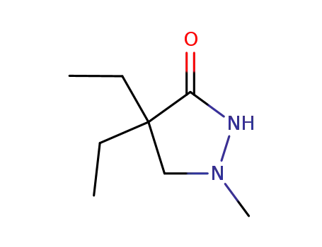 Molecular Structure of 90152-28-6 (3-Pyrazolidinone,  4,4-diethyl-1-methyl-)
