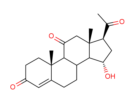 Molecular Structure of 855-05-0 (15 alpha-hydroxy-11-oxoprogesterone)