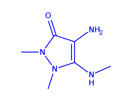 3H-PYRAZOL-3-ONE,4-AMINO-1,2-DIHYDRO-1,2-DIMETHYL-5-(METHYLAMINO)-