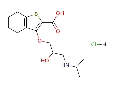 3-[2-HYDROXY-3-(PROPAN-2-YLAMINO)PROPOXY]-4,5,6,7-TETRAHYDROBENZOTHIOP HENE-2-CARBOXYLIC ACID HCL