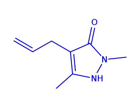 Molecular Structure of 856847-41-1 (3-Pyrazolin-5-one,  4-allyl-1,3-dimethyl-  (5CI))