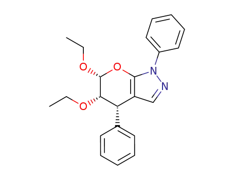 Molecular Structure of 85523-02-0 (5,6-diethoxy-1,4-diphenyl-1,4,5,6-tetrahydropyrano[2,3-c]pyrazole)