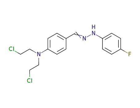 N,N-bis(2-chloroethyl)-4-[(Z)-[(4-fluorophenyl)hydrazinylidene]methyl]aniline