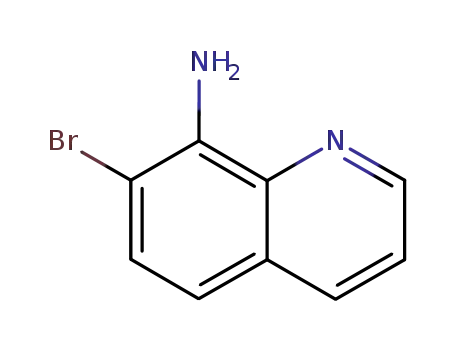 Molecular Structure of 85656-65-1 (7-BroMoquinolin-8-aMine)