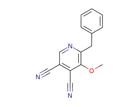 Molecular Structure of 854854-62-9 (Cinchomerononitrile,  6-benzyl-5-methoxy-  (5CI))