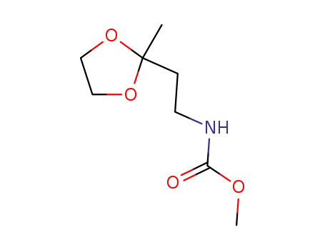 Molecular Structure of 854890-30-5 (Carbamic  acid,  [2-(2-methyl-1,3-dioxolan-2-yl)ethyl]-,  methyl  ester  (5CI))