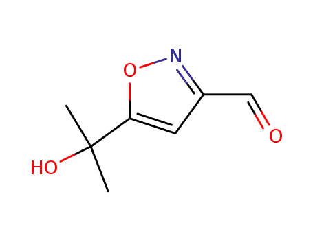 Molecular Structure of 855747-31-8 (3-Isoxazolecarboxaldehyde,  5-(1-hydroxy-1-methylethyl)-)