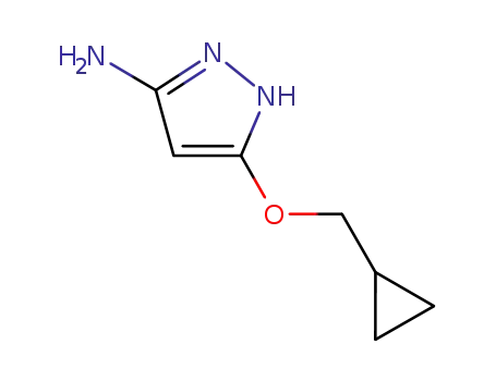 Molecular Structure of 852443-66-4 (5-(cyclopropylMethoxy)-1H-pyrazol-3-aMine)