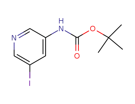 Molecular Structure of 857266-59-2 (t-Butyl (5-iodopyridin-3-yl)carbamate)