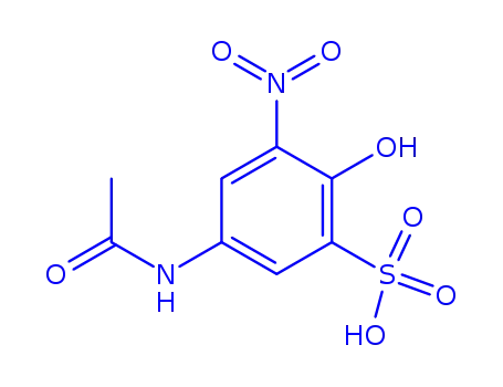 Molecular Structure of 85237-60-1 (5-acetamido-2-hydroxy-3-nitrobenzenesulphonic acid)