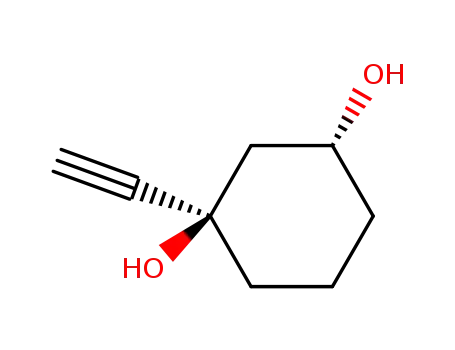 Molecular Structure of 90199-11-4 (1,3-Cyclohexanediol, 1-ethynyl- (7CI))