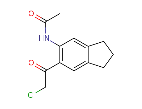 Molecular Structure of 855880-59-0 (Acetamide,  N-(6-chloroacetyl-5-indanyl)-  (4CI))