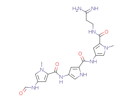 Molecular Structure of 85407-08-5 (N-{5-[(5-{[(3Z)-3-amino-3-iminopropyl]carbamoyl}-1-methyl-1H-pyrrol-3-yl)carbamoyl]-1H-pyrrol-3-yl}-4-(formylamino)-1-methyl-1H-pyrrole-2-carboxamide)