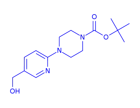 Molecular Structure of 857284-20-9 (TERT-BUTYL 4-[5-(HYDROXYMETHYL)PYRID-2-YL]PIPERAZINE-1-CARBOXYLATE)